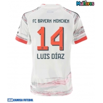 Camisa de Futebol Bayern Munich Luis Diaz #14 Equipamento Secundário Mulheres 2025-26 Manga Curta